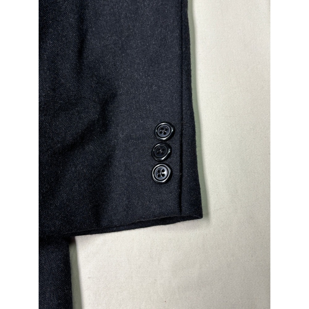 Brooks Brothers Makers Brooksease Blazer Mens 41 Reg Charcoal Gray Wool USA Made - Picture 3 of 14